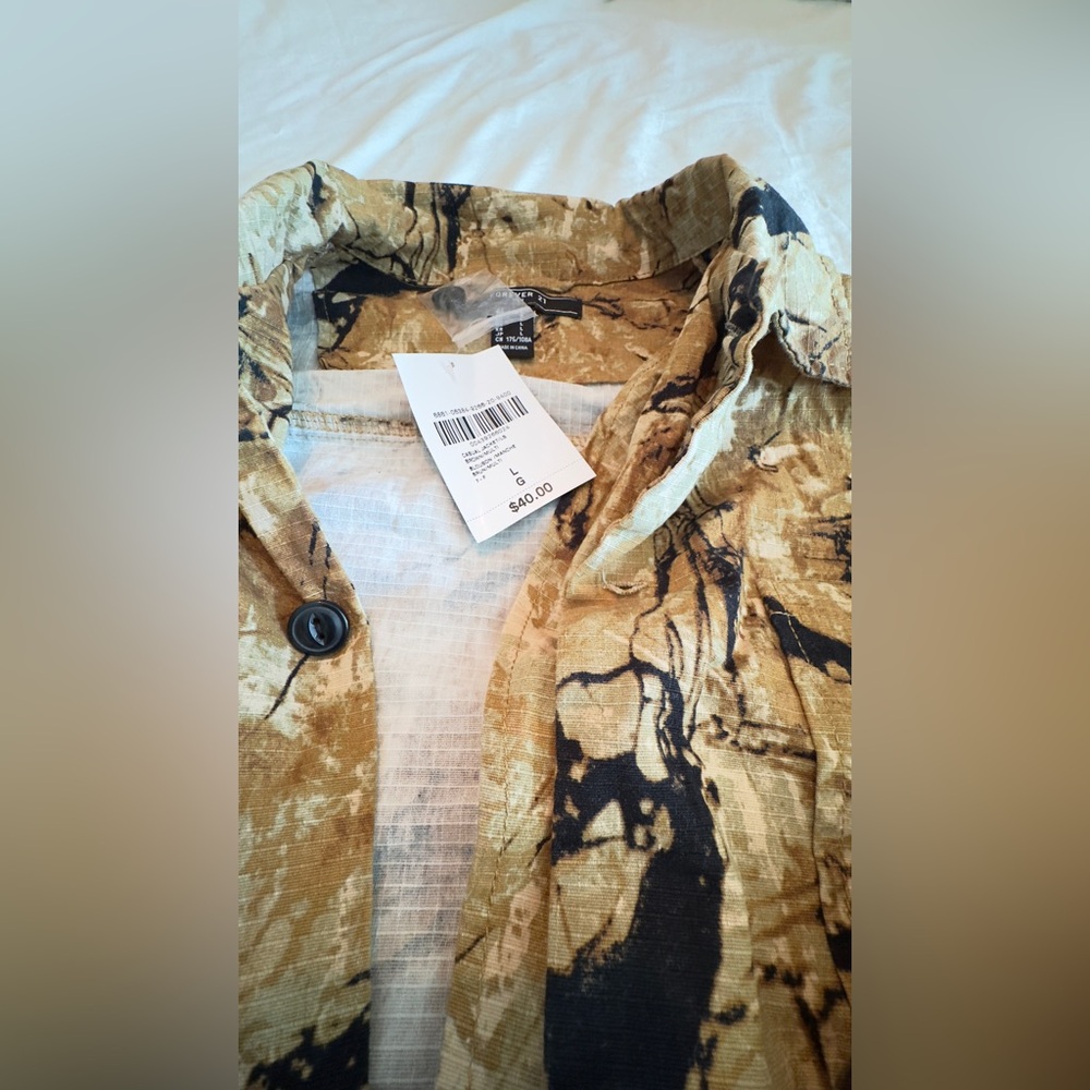 Camouflage Button-Up Shirt